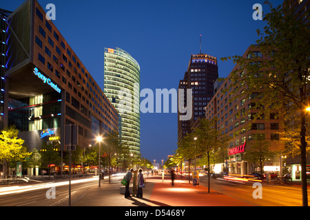 Berlin, Germany, office building and Boulevard of Stars in the Potsdamer Strasse Stock Photo