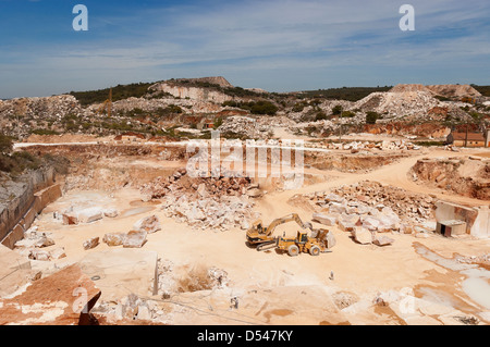 Marble quarry in the region of Borba, Alentejo, Portugal Stock Photo