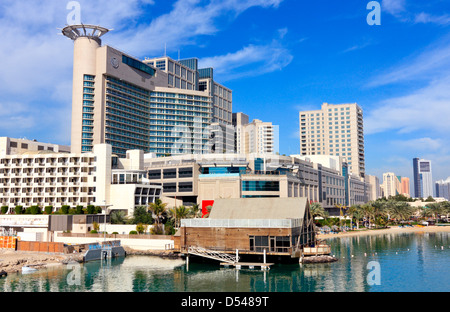 Abu Dhabi Mall and Beach Rotana Hotel, Abu Dhabi, United Arab Emirates Stock Photo