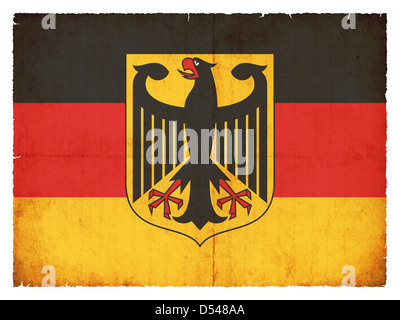 National Flag of Germany created in grunge style Stock Photo