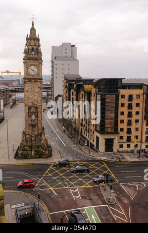 The Albert Memorial Clock Tower, Belfast Stock Photo