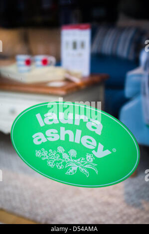 Aberystwyth, Wales, UK. Sunday 24 March 2013.   Laura Ashley , the UK home furnishings company, has asked for an 'immediate cost price reduction of 10%' from suppliers, including on orders already placed.  photo Credit: keith morris/Alamy Live News Stock Photo