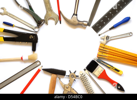 Tools on White Stock Photo