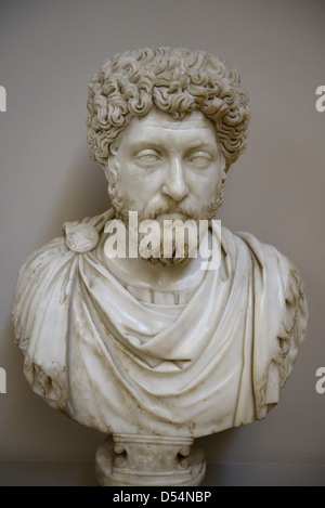 Ephesus Museum, bust of Roman Emperor Marcus Aurelius, from 2nd Stock ...