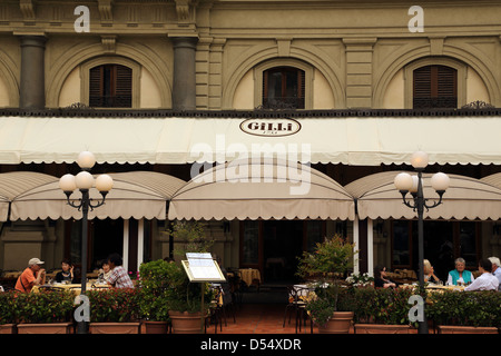 The historic cafe Gilli in Piazza della Repubblica in Florence Italy Stock Photo