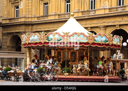 A carousel in Piazza della Repubblica in Florence Italy Stock Photo