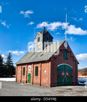 Old fire station on Romoe in the Danish wadden sea Stock Photo