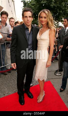 Ben Stiller and Christine Taylor at the special screening of the film 'Dodgeball: A True Underdog Story' in Berlin. Stock Photo