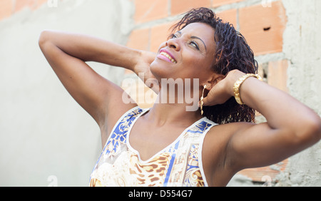 Eliana looking up. Stock Photo