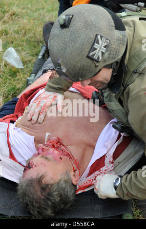 British Special forces Medics training in Wales Stock Photo