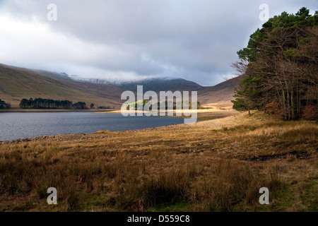 Light on Upper Neuadd Reservoir, Brecon Beacons Stock Photo