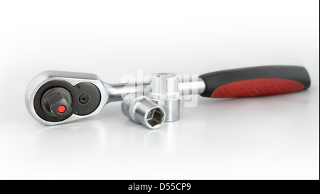 Socket spanner is photographed on the white background Stock Photo