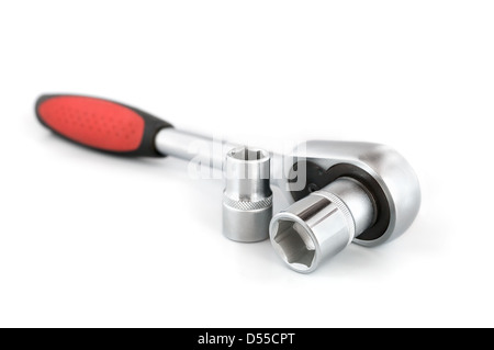 Socket spanner is photographed on the white background Stock Photo