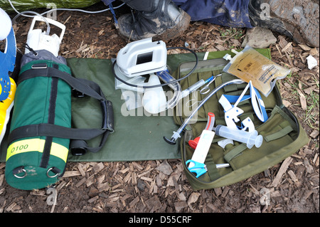 British Special forces Medics training in Wales Stock Photo