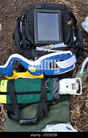 British Special forces Medics training in Wales Stock Photo