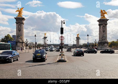 Pont Alexandre III in Paris; Le pont Alexandre-III Stock Photo