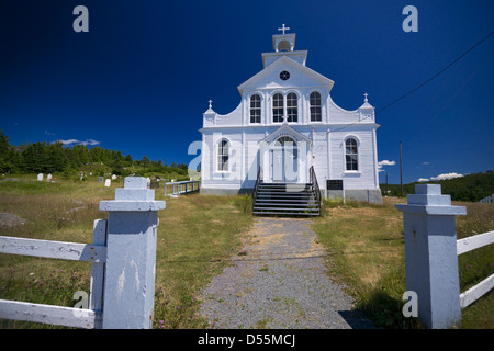 Sacred Heart Roman Catholic Church (Exterior) Open Hall, Bonavista Bay, Newfoundland. Stock Photo