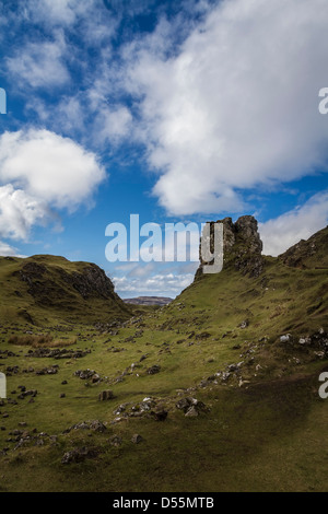 Castle Ewen in the Fairy Glen, Isle of Skye, Scotland Stock Photo