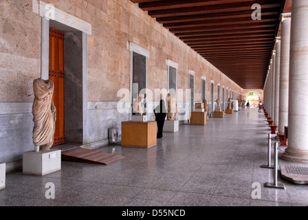 Stoa Poikile, or painted Porch,  in the ancient marketplace of Agora in Athens, Greece Stock Photo