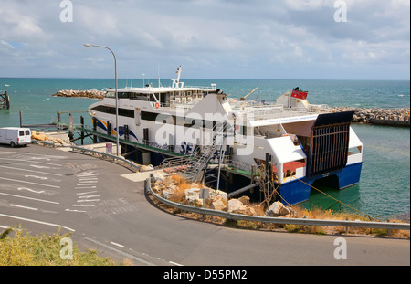 Sealink ferry terminal at Cape Jervis South Australia where ferries ...