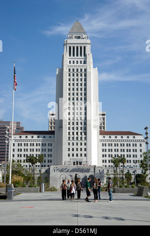 City Hall building in downtown Los Angeles, California Stock Photo