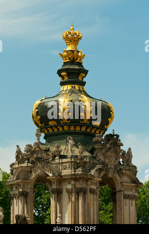 Crown Gate, Zwinger Palace, Dresden, Saxony, Germany Stock Photo