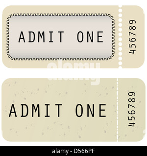 Vector tickets in different styles Stock Photo