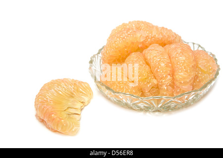 pummelo fruit,thai fruit isolated on a white background. Stock Photo