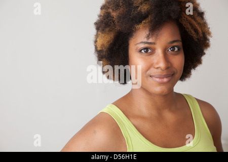 African American woman smiling Stock Photo