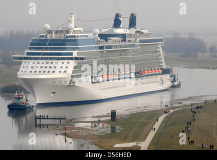 The 317-metres-long new cruise ship 'Celebrity Eclipse' with a gross