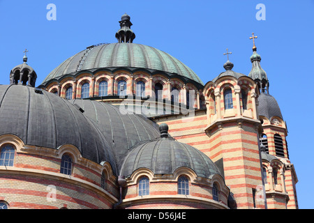 Sibiu, town in Transylvania, Romania. Holy Trinity Orthodox Cathedral. Stock Photo