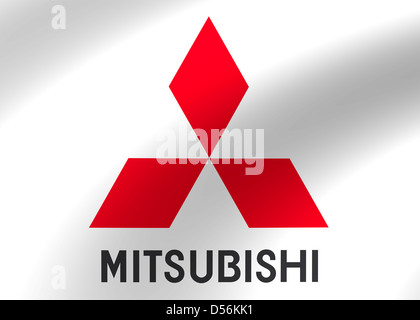 Mitsubishi logo symbol icon flag Stock Photo
