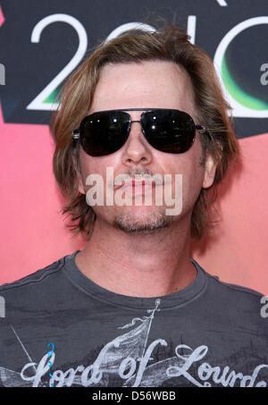 US actor David Spade arrives at Nickelodeon's 23rd Annual Kids' Choice Awards held at UCLA's Pauley Pavilion in Los Angeles, USA, 27 March 2010. Kids' top choices in television, movies, music and sports were revealed via winners' boxes that contained everything from a live animal, to a human hand, inflatable man and of course slime. Photo: Hubert Boesl Stock Photo