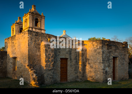 Mission Nuestra Señora de la Purísima Concepción de Acuña (also Mission Concepcion) in San Antonio, Texas Stock Photo