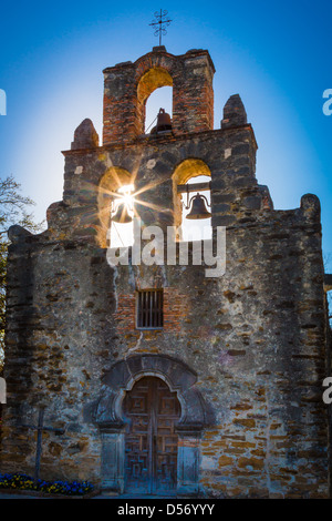 Mission Espada in San Antonio, Texas Stock Photo