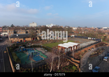 Twickenham Diamond Jubilee Gardens opened on the site of the old lido in June 2012 Stock Photo