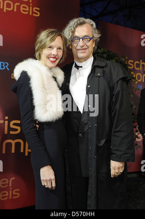 Donata Wenders and Wim Wenders at Bavarian movie awards (Bayerischer Filmpreis) at Prinzregententheater. Munich, Germany - Stock Photo