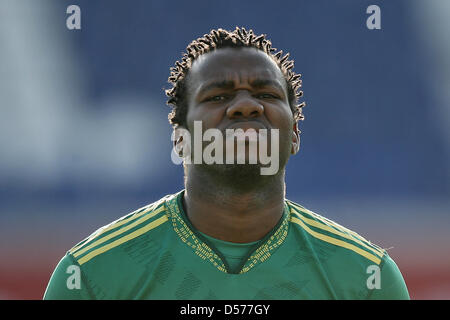 South Africa's Bongani Khumalo pictured prior to the friendly match South Africa vs Korea DPR at BRITA-Arena stadium in Wiesbaden, Germany, 22 April 2010. The match ended in a 0-0 tie. Photo: FREDRIK VON ERICHSEN Stock Photo