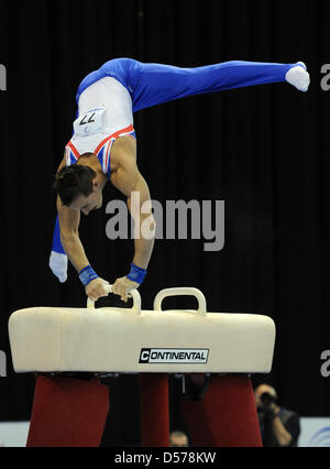 Great Britain's Daniel Keatings at the European Championships Artistic Gymnastics in Birmingham, Great Britain, 25 April 29010. Photo: Marijan Murat Stock Photo