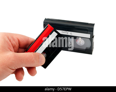 videocassette tape recorder film Stock Photo