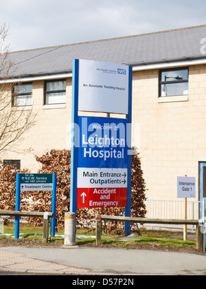 Leighton hospital sign in Crewe Cheshire UK Stock Photo