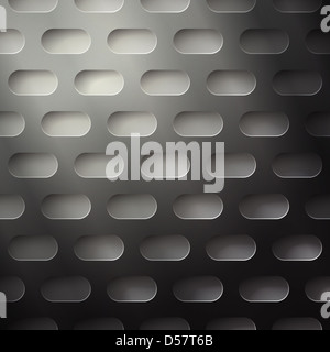 new seamless pattern with metallic perforated grid can use like technology background Stock Photo