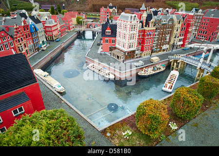 Lego model of Amsterdam Miniland Legoland Windsor UK Stock Photo