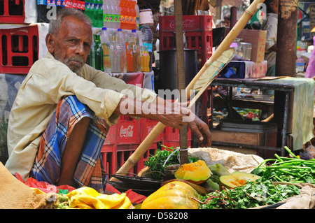 Street vegetable market in Varanasi Stock Photo