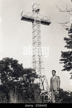 Mr. Lee at the cross Stock Photo