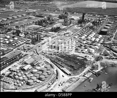 Sinclair Refinery, Aerial View, Houston, Texas Stock Photo