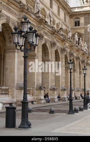The courtyard of the Louvre Museum in Paris Stock Photo
