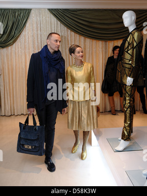 Hubertus Regout and Britt Kanja at Mercedes-Benz Fashion Week Berlin Autumn/Winter 2012 - Mariusz Przybylski - Presentation at Stock Photo