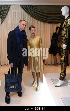 Hubertus Regout and Britt Kanja at Mercedes-Benz Fashion Week Berlin Autumn/Winter Mariusz PrzybylskiPresentation at Stock Photo