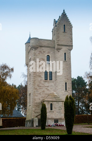 The Ulster Tower on the World War One Battlefield of The Somme at Thiepval in France Stock Photo